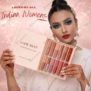 Handaiyan 12-Piece Velvet Matte Liquid Lipstick Set